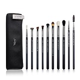 JESSUP BEAUTY PRO Eye Makeup 10 pcs Brush Set + Cosmetic Bag T315 - PROFESSZIONÁLIS SMINKECSETKÉSZLET + NESZESZER