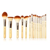 JESSUP 15 pcs Bamboo Brush Set T140 - PROFESSZIONÁLIS SMINKECSETKÉSZLET ARCRA SZEMRE TESTRE