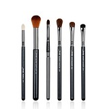 JESSUP PRO 6 pcs Brush Set Black/Silver T130 - PROFESSZIONÁLIS SMINKES ECSETKÉSZLET SZEMRE ARCRA