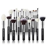 JESSUP 25 pcs Brush Set Black/Silver T175 - PROFESSZIONÁLIS SMINKECSET KÉSZLET ARCA SZEMRE