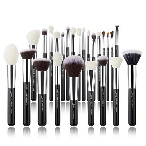 JESSUP 25 pcs Brush Set Black/Silver T175 - PROFESSZIONÁLIS SMINKECSET KÉSZLET ARCA SZEMRE