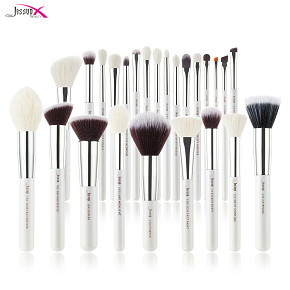 JESSUP 25 pcs Brush Set Pearl White/Silver T235 - PROFESSZIONÁLIS SMINKECSET KÉSZLET ARCA SZEMRE