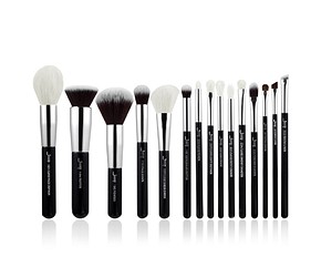 JESSUP 15 pcs Brush Set Black/Silver T180 - PROFESSZIONÁLIS SMINKECSET KÉSZLET ARCA SZEMRE