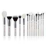 JESSUP 15 pcs Brush Set Pearl White/Silver T240 - PROFESSZIONÁLIS SMINKECSET KÉSZLET ARCA SZEMRE