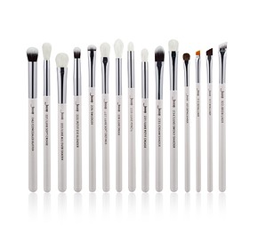 JESSUP 15 pcs Brush Set Pearl White/Silver T237 - PROFESSZIONÁLIS SMINKECSET KÉSZLET ARCA SZEMRE