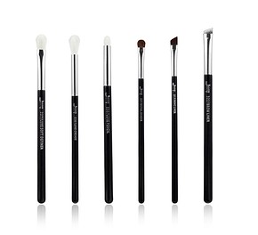 JESSUP 6 pcs Brush Set Black/Silver T181 - PROFESSZIONÁLIS SMINKECSET KÉSZLET SZEMRE 