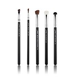 JESSUP 5 pcs Brush Set Black/Silver T302 - PROFESSZIONÁLIS SMINKECSET KÉSZLET ARCRA SZEMRE