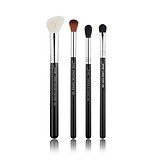 JESSUP 4 pcs Brush Set Black/Silver T311 - PROFESSZIONÁLIS SMINKECSET KÉSZLET ARCRA SZEMRE