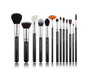 JESSUP 13 pcs Brush Set Black/Silver T301 - PROFESSZIONÁLIS SMINKECSET KÉSZLET