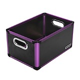 ANNDORA Storage Box Black/Purple - ALUMÍNIUM KOZMETIKAI TÁROLÓ 36x24x18,5 cm